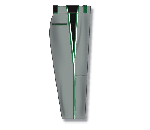 Athletic Knit Ladies Custom Made Pro Style Softball Pant with V-Pattern Insert and Braided Side Trim (SB655L)